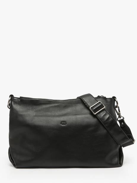 Cross Body Tas Vintage Leder Mila louise Zwart vintage 3822KRC ander zicht 3